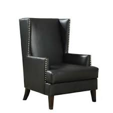 Black leather accent chair ds noble. Coaster Faux Leather Accent Chair In Black 21032264574 Ebay