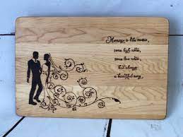 Wedding Cutting Board Wedding Gift Wood Burned Cutting - Etsy