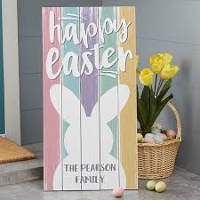 Easter Personalized Wood Standing Sign Easter Wood Signs Easter Wood Crafts Spring Easter Decor