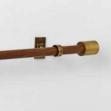 The big heartbreak in all of this was that i was really excited about the curtain rods i planned to use. Mid Century Rod Wood Brass Wood Curtain Rods Modern Curtain Rods Wooden Curtain Rods