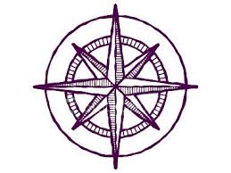 Purple Compass Rose Compass Art Compass Rose Compass Drawing