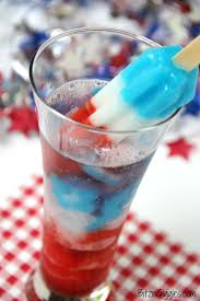 This delicious drink is so easy to make. Frozen Bomb Pop Cooler