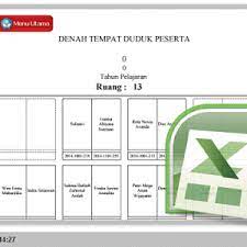 Aplikasi Denah Duduk Peserta Ujian Dengan Excel Aplikasi Pendidikan Kepala Sekolah