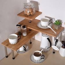 The floating shelf uses an integrated mounting frame that easily attaches to the wall. Bamboo 3 Tier Kitchen Corner Shelf Desktop Rack Unit Stainless Steel Kitchen Office Desk Organiser Bookshelf Display Shelves Walmart Com Walmart Com