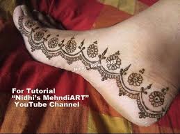Diwali Festival Special Feet Border Strip Henna Mehndi Design Tutorial Mehndi Designs Henna Mehndi Design Foot Henna