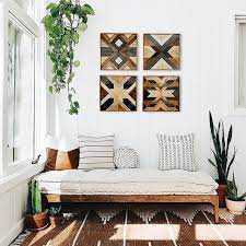 The Four Horsemen Geometric Wood Wall Art Set Of 4 By Skal Collective Seen At Creator S Studio Izmir Wood Wall Decor Reclaimed Wood Wall Art Reclaimed Wood Wall