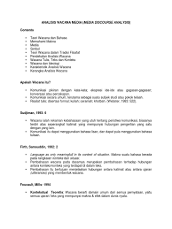 (1) dimulai dengan analisis sistem tentang linguistik karya sastra, dan dilanjutkan. Analisis Wacana Media