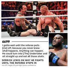 Espn Mma Derrick The Black Beast Lewis Has Seen How That Story Goes Ufcvegas19 Facebook