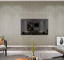 Art3d Fluted Silver Lustre 2/3 in. x 1/2 ft. x 8-1/2 ft. Water Resistant  PVC Decorative Wall Panel 8-Pieces Covers 36 Sq. Ft. A30hd205CS