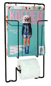 The bar at the top holds 2 rolls of toilet paper while the basket below can be used for extra rolls, reading materials and more. Roll Mag Toilet Paper Magazine Holder Capventure Capventure 1002679