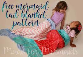 These are very to easy to make, you can easily get these. Free Pdf Pattern Mermaid Tail Blanket For Children And Dolly