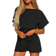 Amazon Com Koolee Loose Rompers For Women Wide Neck Cap