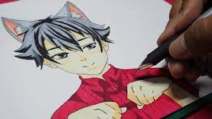 How to draw anime boy with cat ears. How To Draw A Cute Anime Cat Boy Drawing Anime For Beginners Youtube