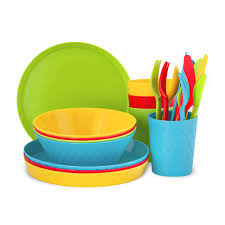 Check spelling or type a new query. Plaskidy Kids Plastic Dinnerware Set Of 24 Piece Includes 4 Kids Plates And Bowls Cups