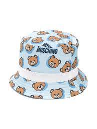 Moschino Babies Teddy Bear Bucket Hat In Blue Modesens Kids Teddy Bear Moschino Kids Moschino
