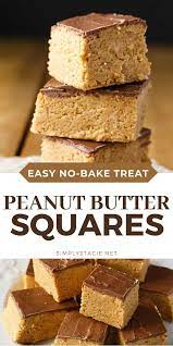 Peanut Butter Squares Recipe Desserts No Bake Desserts Dessert Bar Recipe