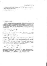 Pdf A Simple Derivation Of The Chi Square Approximation Of Pearson S Statistic