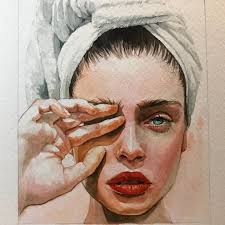 Demonstration of some of the principles of painting with watercolors 3. Watercolor Portrait Reference Novocom Top