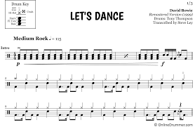 It is sampled by puff daddy & the family feat. Let S Dance David Bowie Drum Sheet Music Onlinedrummer Com
