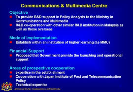 Ministry of national planning and economic development 1976 km. Mofa Communications And Multimedia Policy And Development In Malaysia Slides 6
