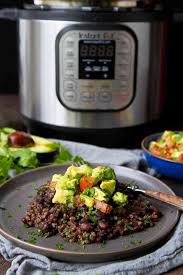 Black Beans And Rice In Rice Cooker Recipe Instant Pot Black Beans Rice With Avocado Salsa Recipe Instant Pot Beans Rice Recipe Food Recipes Easy Rice Recipes