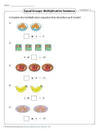 multiplication models worksheets