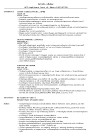 forensic examiner resume samples