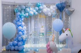 Pastel Blue Turquoise Unicorn Party Kara S Party Ideas Unicorn Themed Birthday Blue Birthday Parties Girl Birthday Decorations