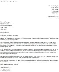Farm Secretary Cover Letter Example Icover Org Uk