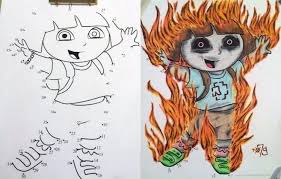 17 Children S Drawings Robbed Of Their Innocence After Being Colored By Perverted Adults Cheezburger Funny Coloring Book Corrupt Coloring Book Coloring Books