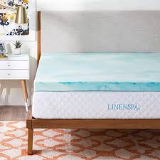 Amazon Com Linenspa 3 Inch Gel Swirl Memory Foam Topper Twin Xl Home Kitchen Memory Foam Topper Memory Foam Mattress Topper Foam Mattress Topper