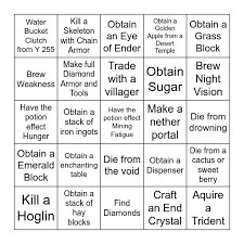 Does anyone know of a plugin that enables potion effects to be placed on armor or weapons? Minecraft Bedrock Lockout Bingo Card