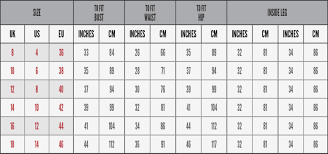 Blouse Size Chart Us Coolmine Community School