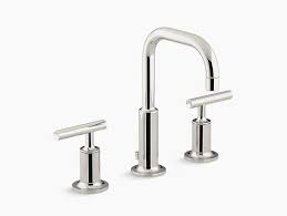 Touch on bathroom sink faucets. K 14406 4 Purist Widespread Sink Faucet With Low Lever Handles Kohler