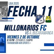 Soccer millonarios vs bucaramanga live stream at 02:10 am on monday 29th mar, 2021. Distritoazul Fm Proximo Partido Liga 2020 Fecha Facebook