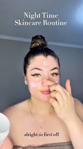 Here is my 4 Step Nighttime Skincare Routine: , 1. Dry your face off with a  paper towel, be gentle with your skin🙈 (I don’t use a Bath Towel