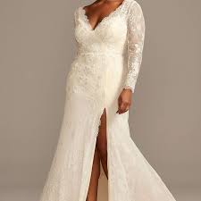 Scoop back short sleeves hidden back zipper train hem lined fit and flare silhouette content + care shell: 20 Best Long Sleeved Wedding Dresses Of 2021