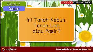 Check spelling or type a new query. Tahun 1 Sains Ini Tanah Kebun Tanah Liat Atau Pasir Youtube