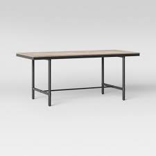 72 Danvers Farmhouse Dining Table Rectangle Black Metal And Gray Wash Threshold Target Farmhouse Dining Table Farmhouse Dining Rectangle Dining Table