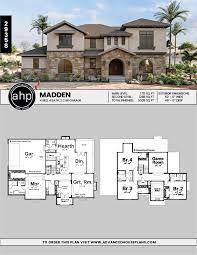 4 bedroom house plans at one story are ideal for families living with elderly parents who may have difficulty climbing stairs. 1 5 Story Mediterranean House Plan Madden Mediterranean Style House Plans Mediterranean House Plan Mediterranean House Plans
