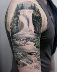 Joice Wang Nature Waterfalls Tattoo Waterfall Tattoo Nature Tattoos Candle Tattoo Design