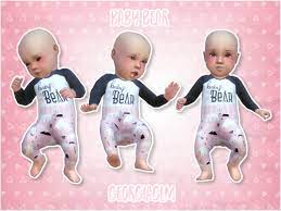 Sims 4 baby clothes 4 newborn hair, . Sims 4 Cc S The Best Baby Bear Pink By Georgiaglm Sims Baby Sims 4 Toddler Sims 4