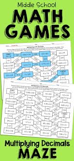 No Prep Worksheet Decimal Maze Practicing Multiplying Decimals Math Games Middle School Decimals Subtracting Decimals