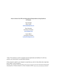 PDF) How to Screen Out VPS and International Respondents Using Qualtrics: A  Protocol