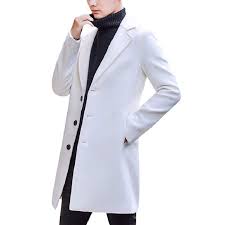 Coat Mens White Overcoat Peacoat - Mens White Wool Overcoat