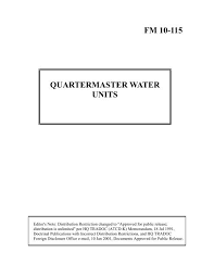We did not find results for: Fm 10 115 Quartermaster Water Units Army Electronic Publications