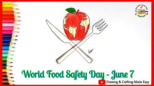 The world health organization (who) and the. World Food Safety Day Drawing 7 June Food Safety Drawing Easy Food Safety Day Drawing Easy Youtube