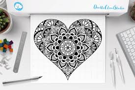 Download Heart Mandala Svg Heart Zentangle Svg Heart Svg And Png 233924 Cut Files Design Bundles