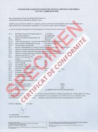 Certificat De Conformite Europeen Skoda Coc Commandez Votre Certificat De Conformite C O C Certificat Conformite France