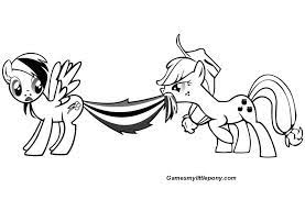 Jun 13, 2013 · while coloring the pages, let the kids wander about in the ponyville in their imagination. 20funny Rainbow Dash And Applejack 20 Coloring Page My Little Pony Coloring Pages